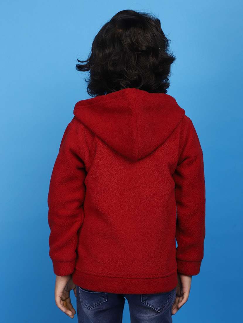 maroon cotton  sweatshirt - 20651270 -  Standard Image - 3
