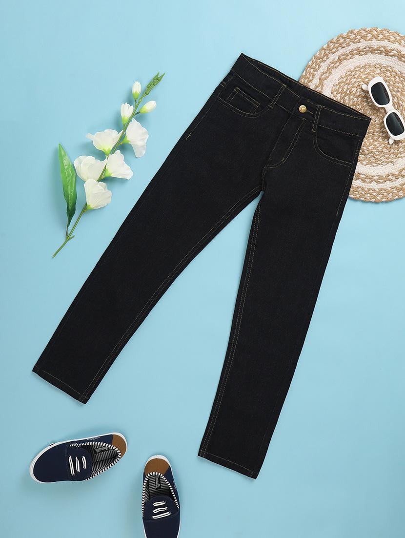 solid black slim fit denim jeans - 20652946 -  Zoom Image - 0
