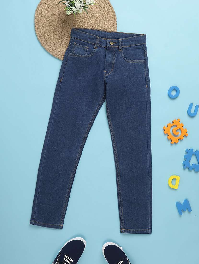 girls slim fit solid denim