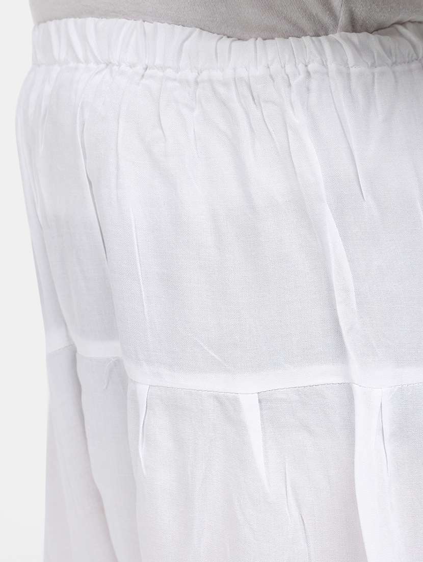 boys white solid kurta salwar set - 20653211 -  Standard Image - 5