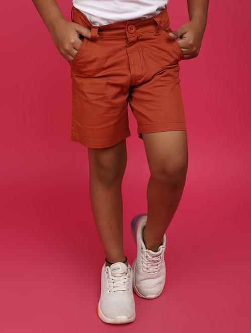 kids mid rise solid shorts - 20653709 - Standard Image - 0