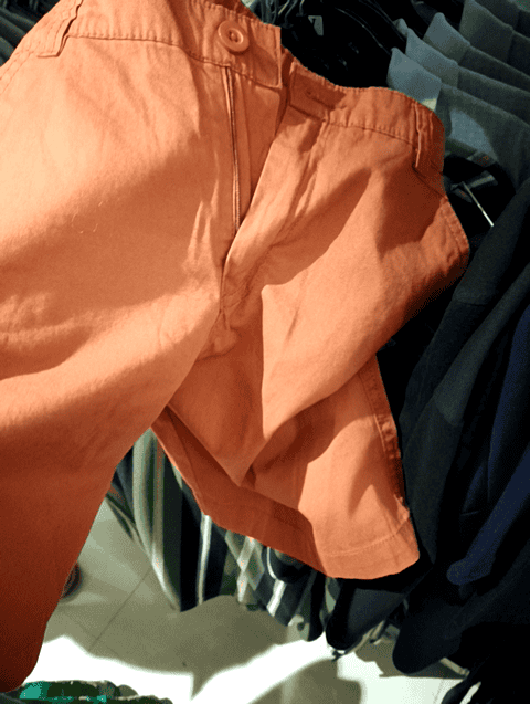 rust twill shorts & three fourth - 20653714 - Zoom Image - 0