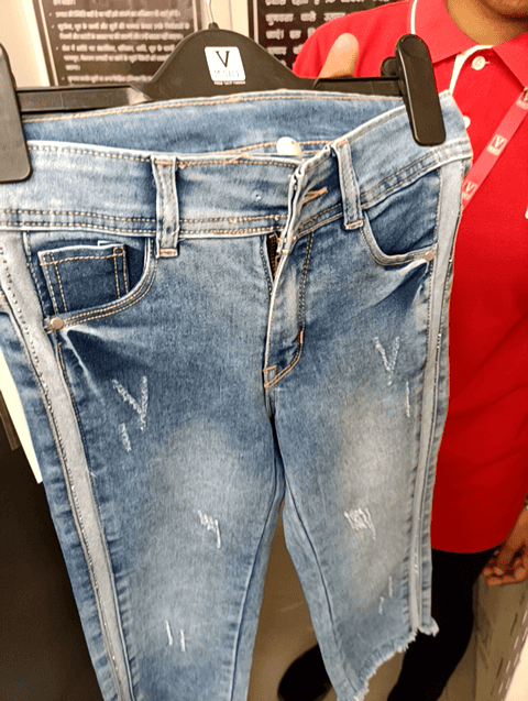 light blue pc denim shorts and threefourth - 20655403 - Zoom Image - 0