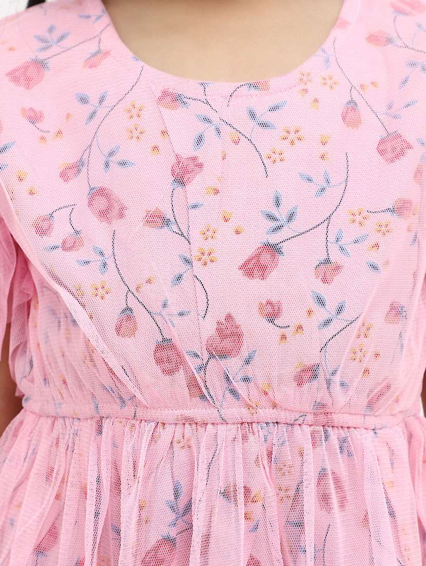 girls pink floral printed top - 20656962 -  Standard Image - 5