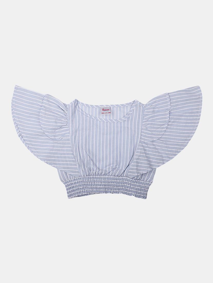 girls striped round neck top - 20656972 -  Zoom Image - 0