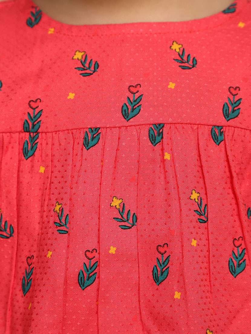 girls red printed top - 20658333 - Standard Image - 5
