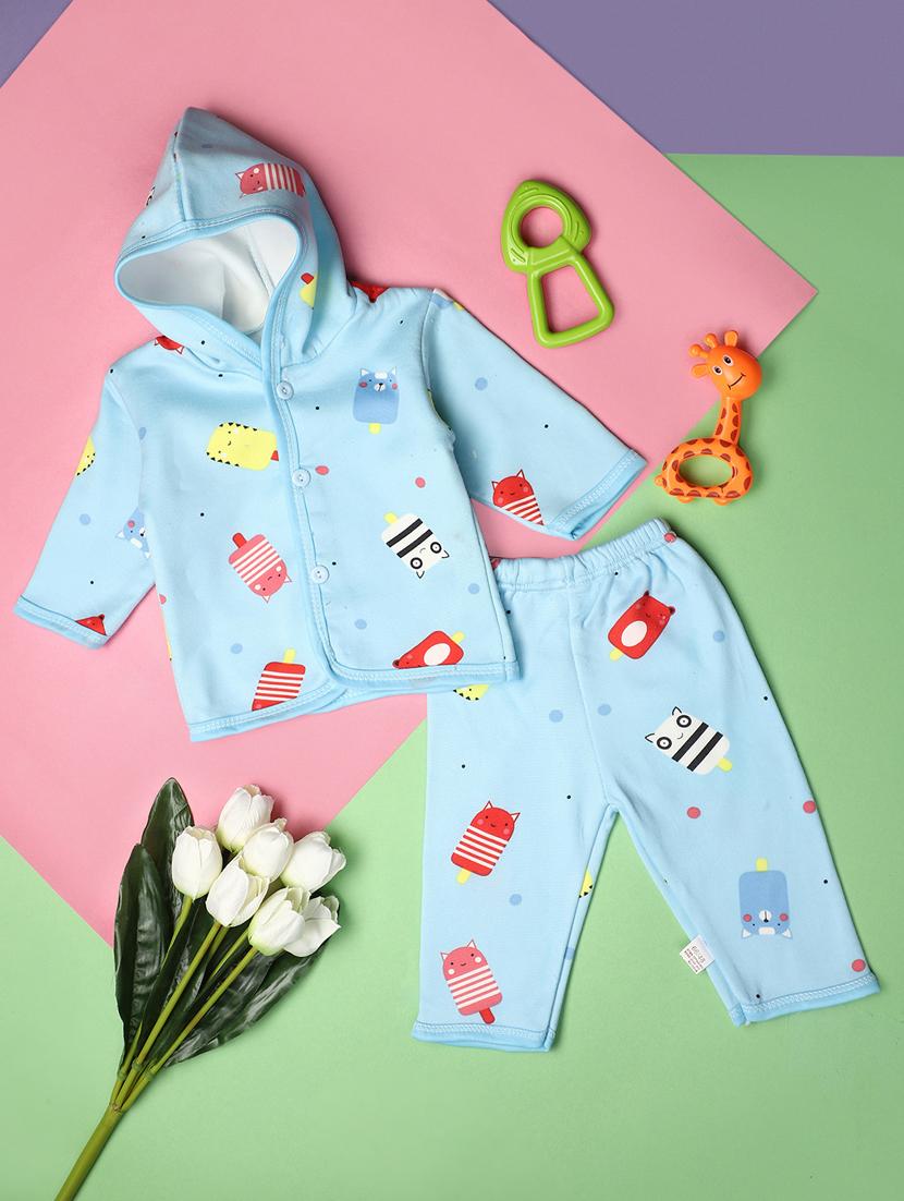 blue cotton suit sets twin & dungree - 20663141 -  Zoom Image - 0