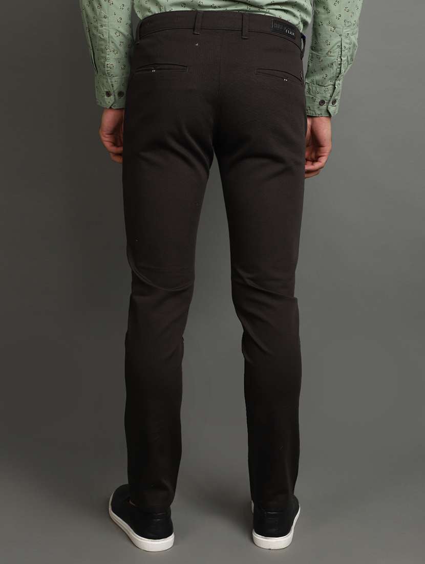 men solid cotton chinos casual trouser - 20664505 -  Standard Image - 3