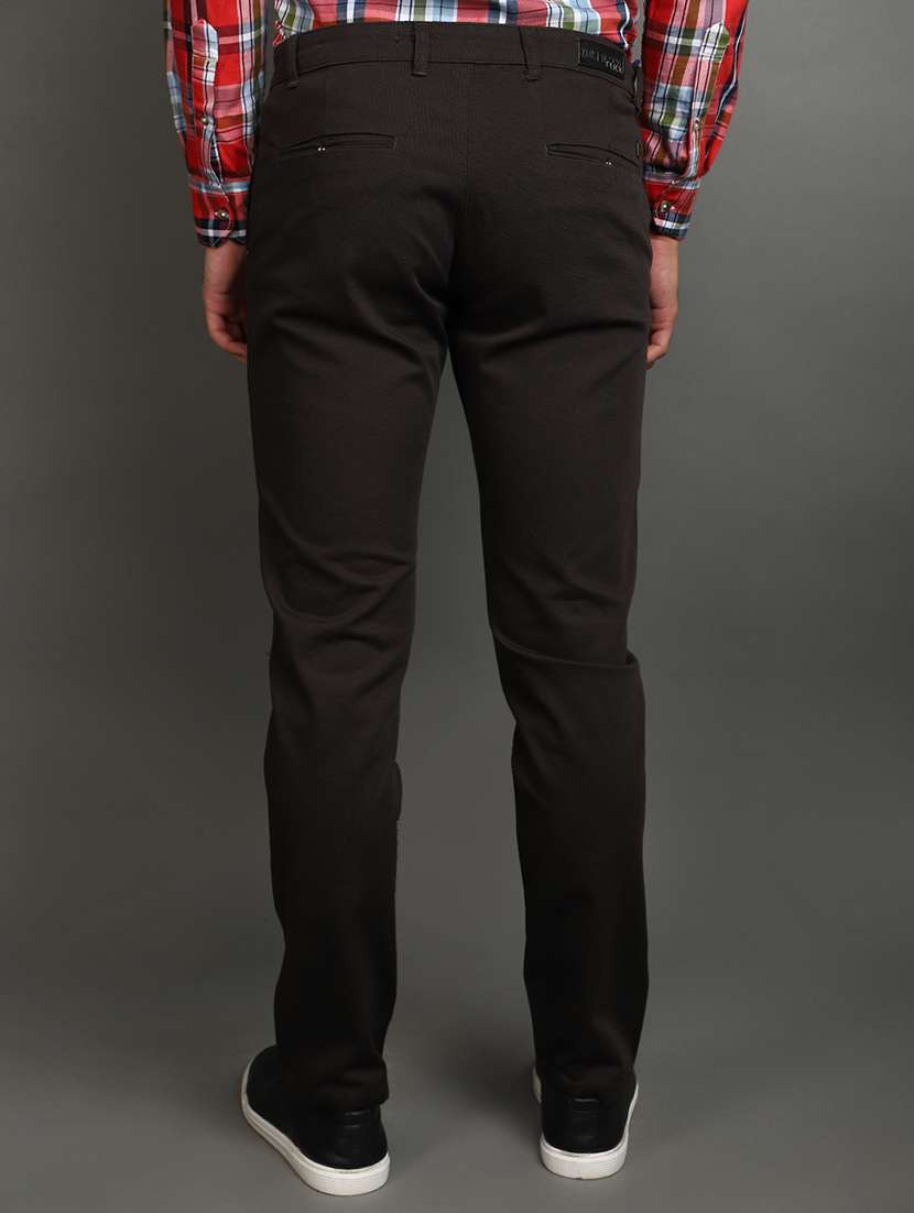 black cotton chinos casual trouser - 20664506 -  Standard Image - 3