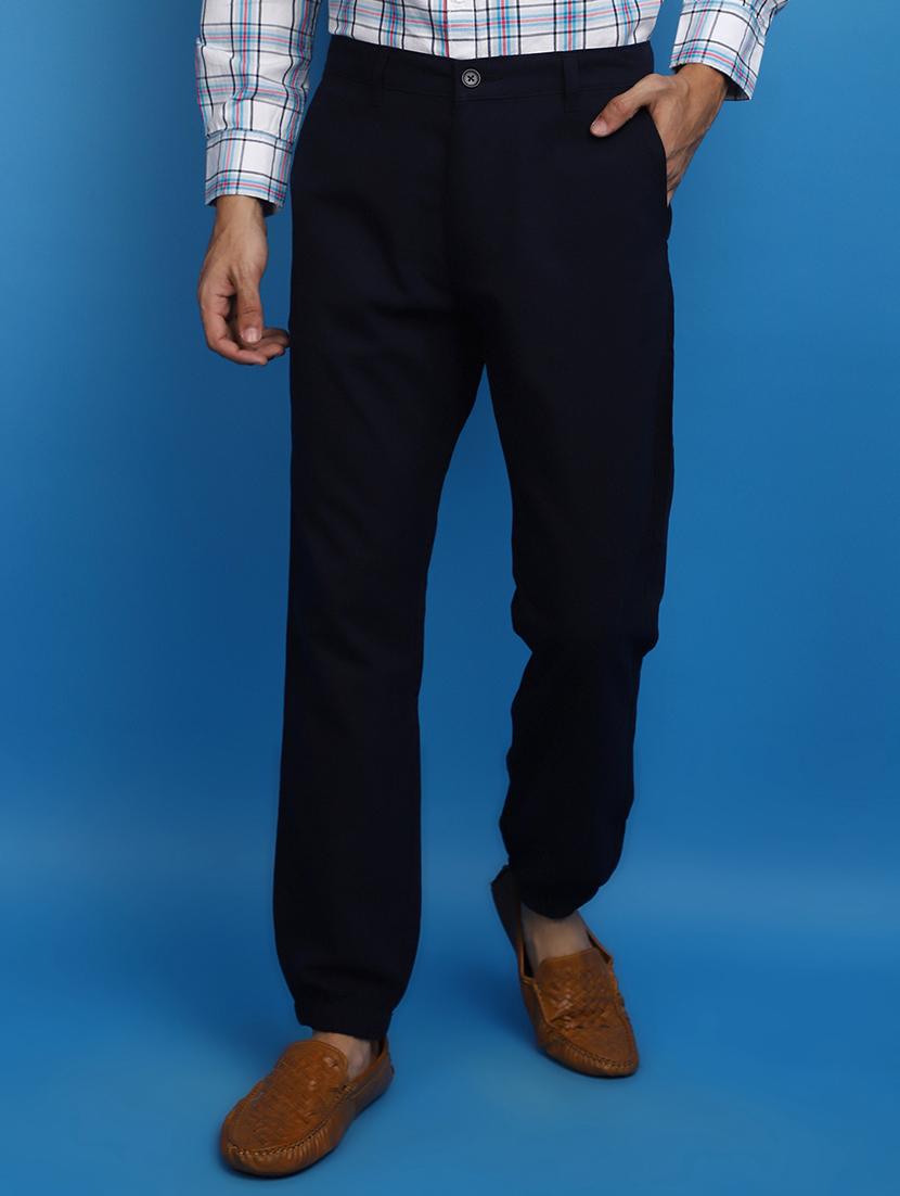 navy blue cotton chinos casual trouser - 20664510 -  Zoom Image - 0