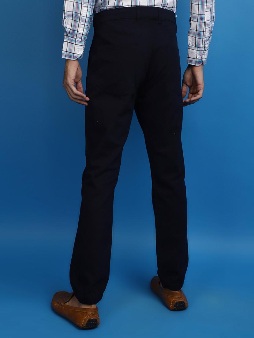 navy blue cotton chinos casual trouser - 20664510 - Standard Image - 3