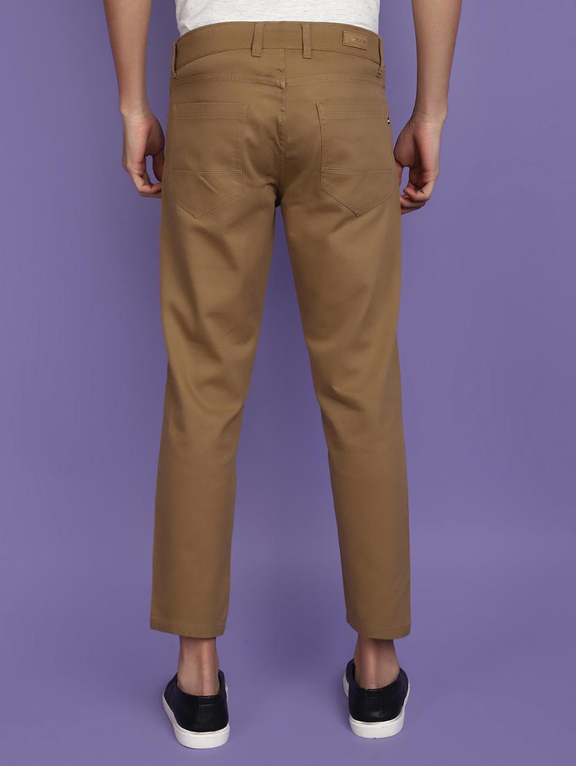 khaki cotton chinos casual trousers - 20664590 - Standard Image - 3