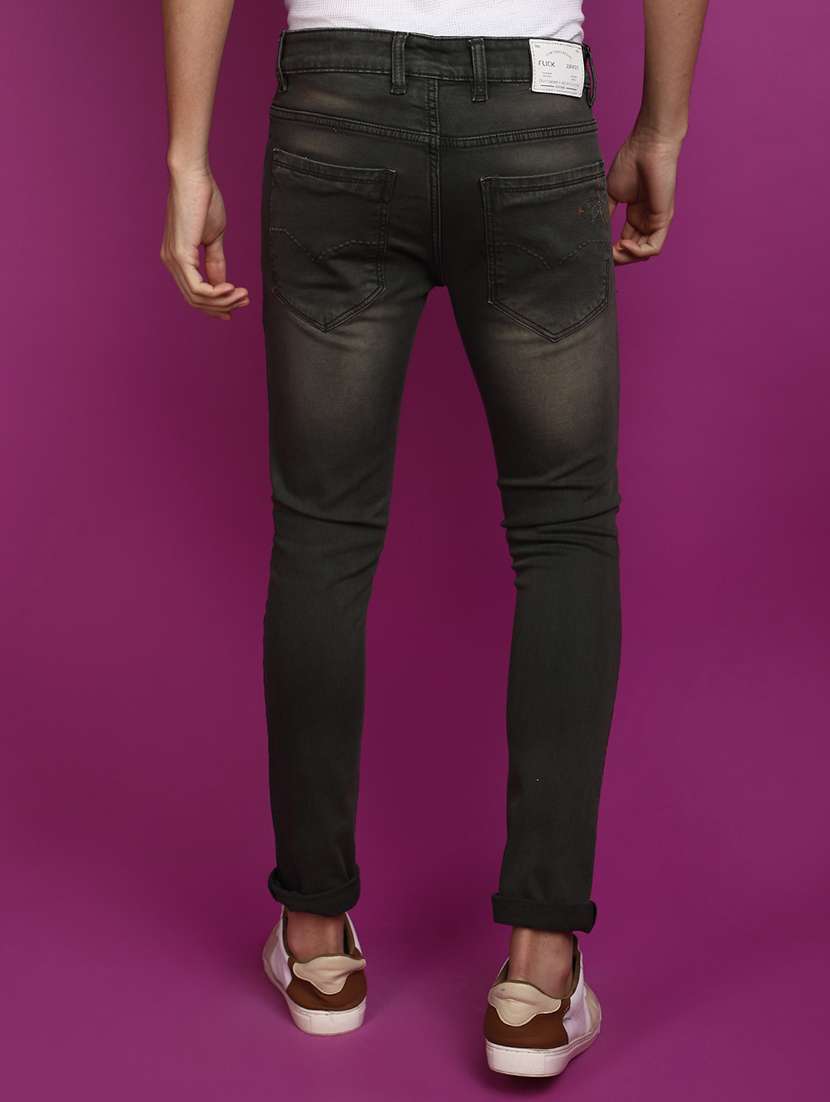 men mid rise plain denim jeans - 20665776 -  Standard Image - 3