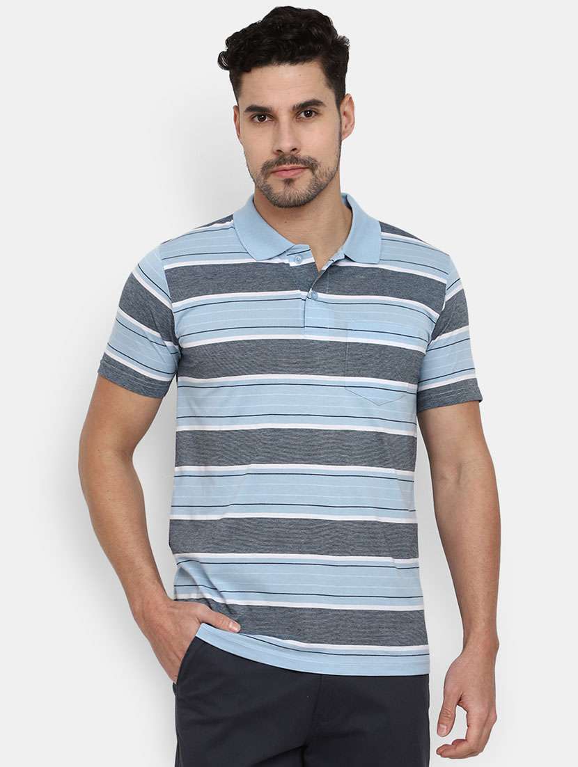 men short sleeve stripes regular t-shirt