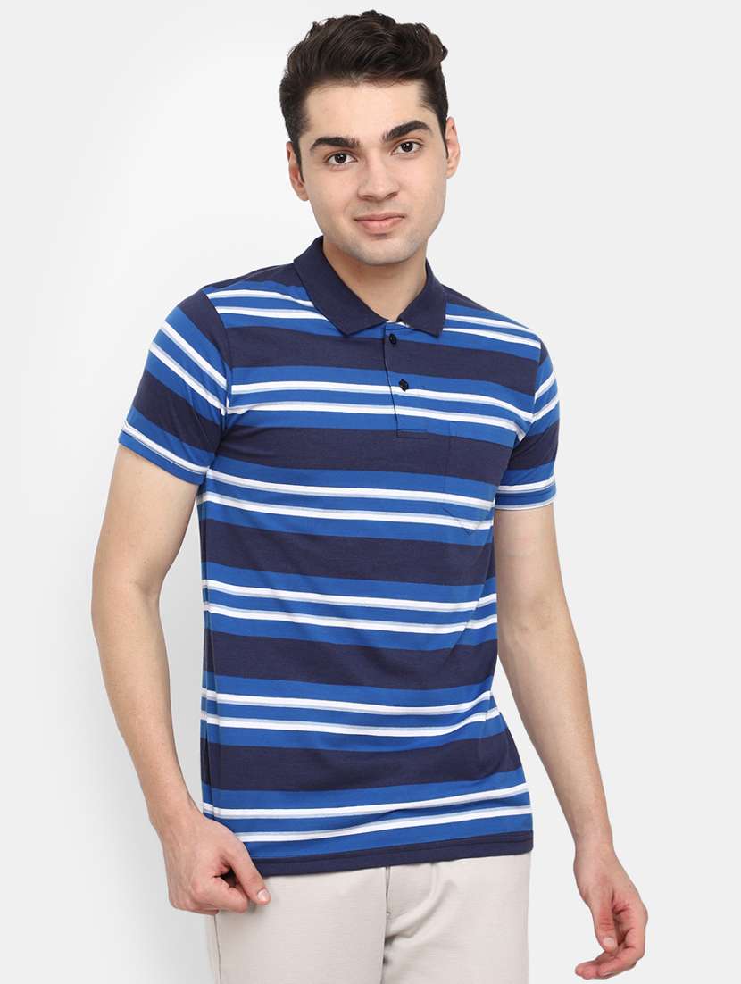 men short sleeve stripes regular t-shirt