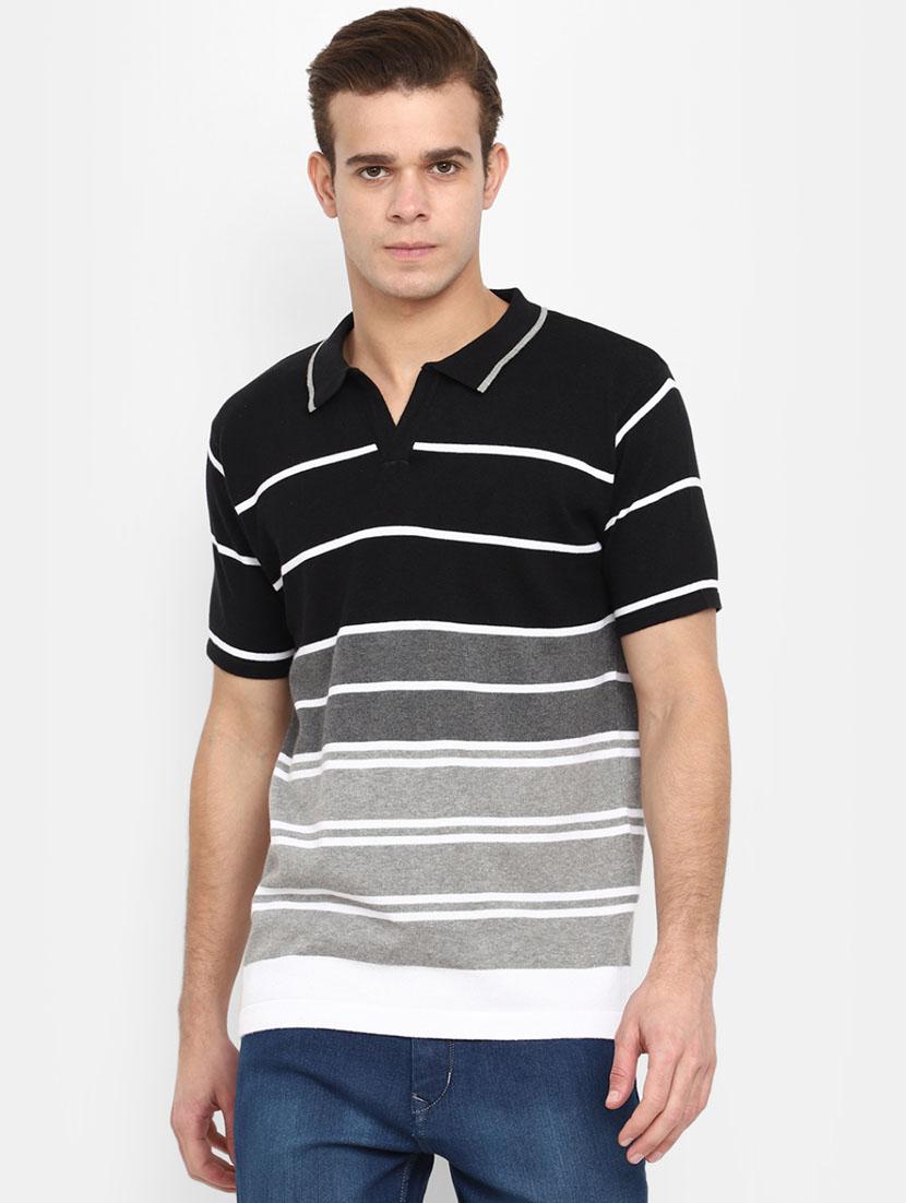 men polo neck striped t-shirt - 20669797 - Zoom Image - 0