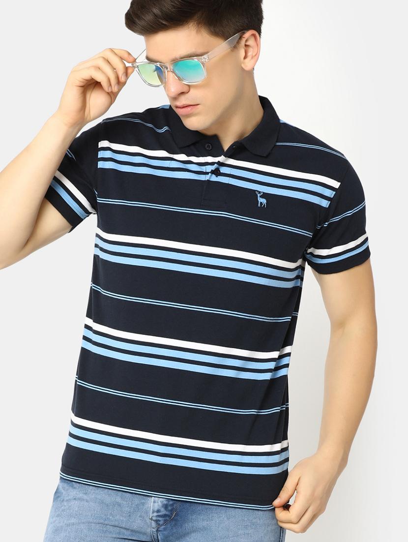 men polo neck striped t-shirt - 20669912 - Standard Image - 3