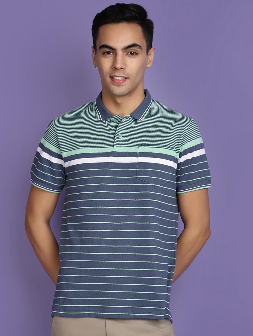 men stripes short sleeves t-shirt - 20670105 - Zoom Image - 0