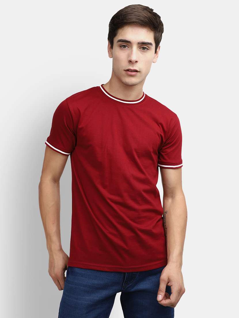 men solids short sleeves t-shirt