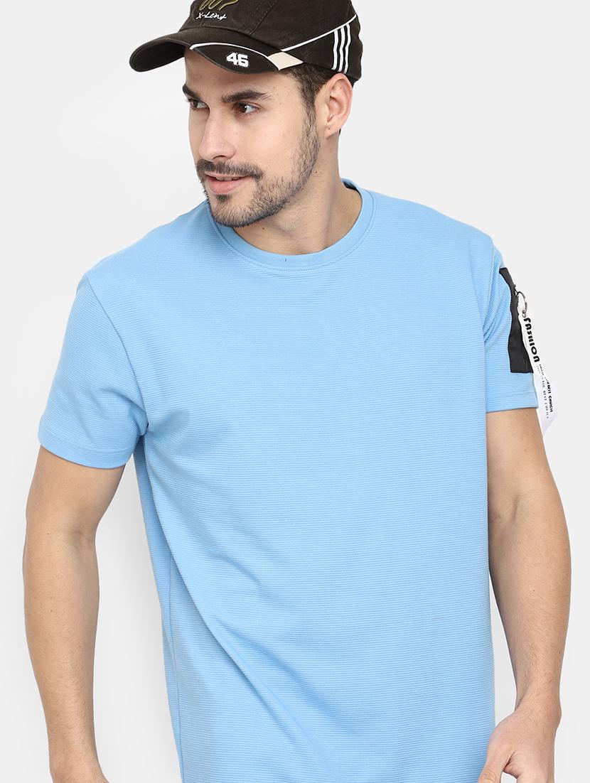 men round neck placement print t-shirt - 20671954 - Standard Image - 3