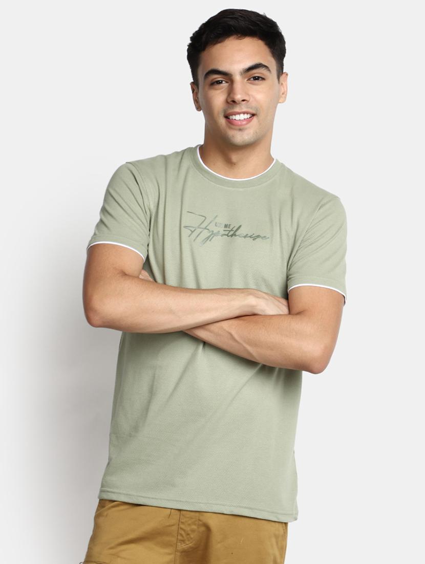 green self design printed detailed regular t-shirt - 20672396 - Zoom Image - 0