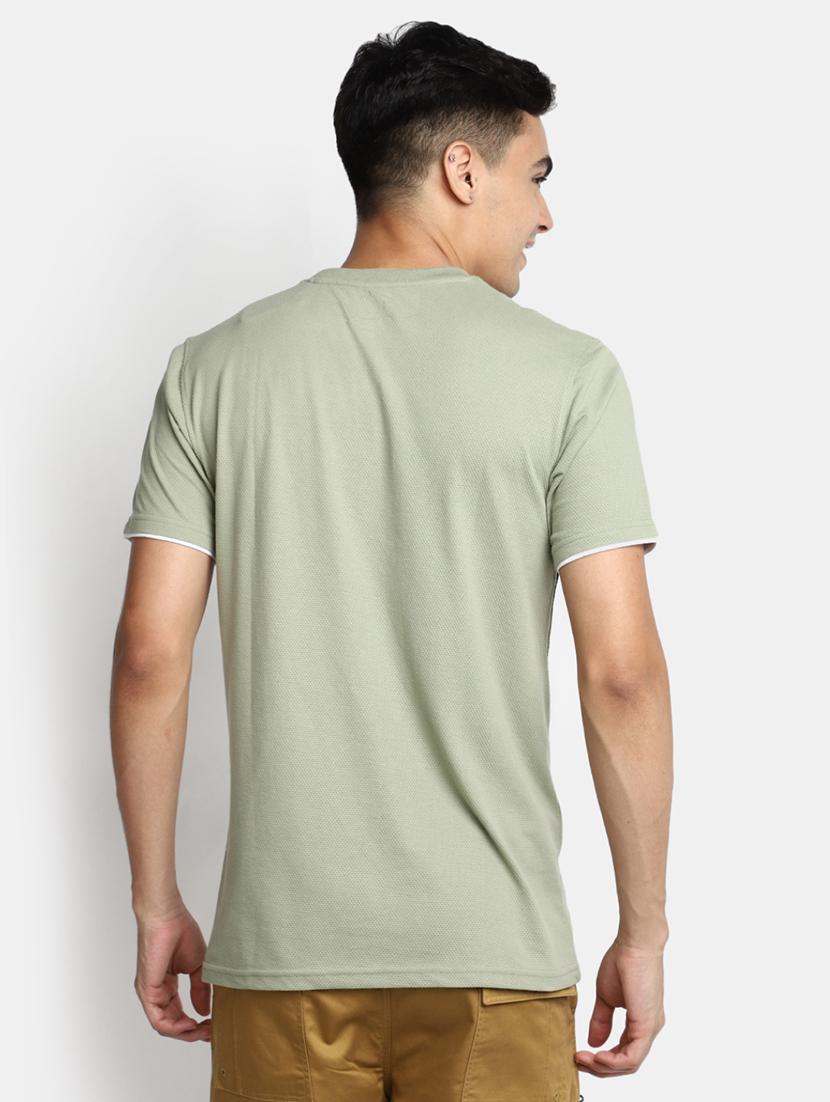 green self design printed detailed regular t-shirt - 20672396 - Standard Image - 3