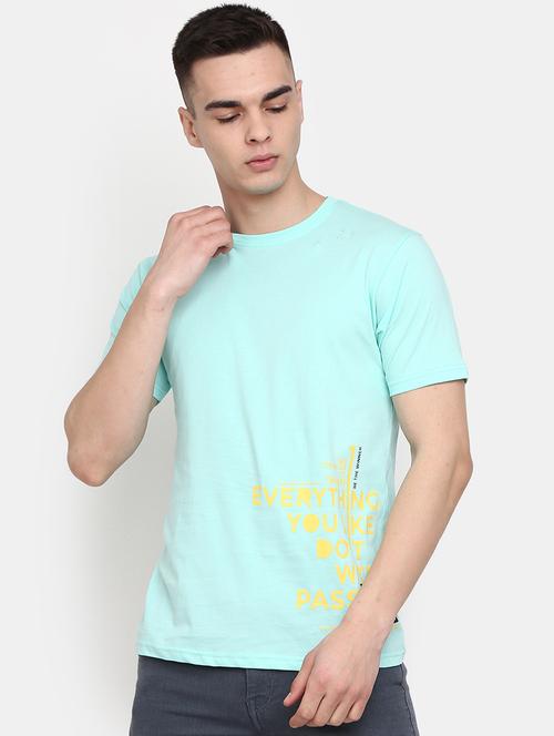 green placement printed regular t-shirt - 20672445 -  Standard Image - 0