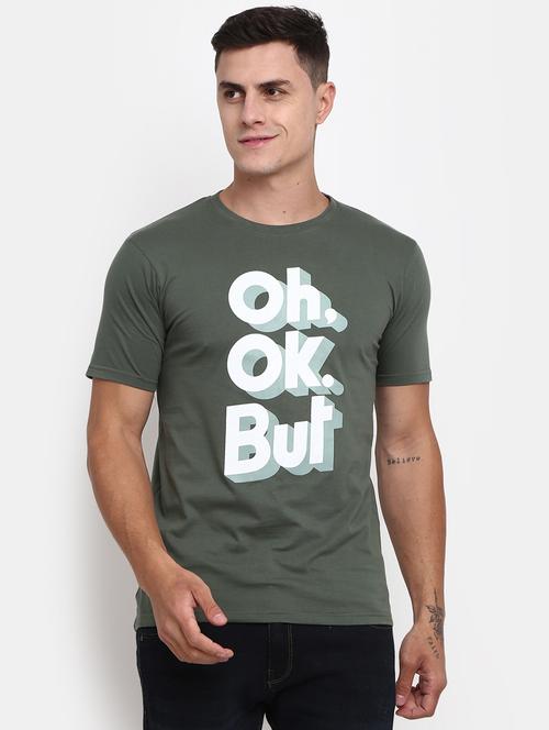 green front printed regular t-shirt - 20672447 - Standard Image - 0