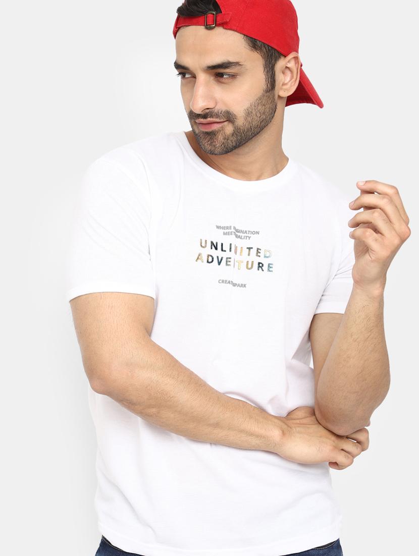 white chest printed regular t-shirt - 20672454 - Standard Image - 3