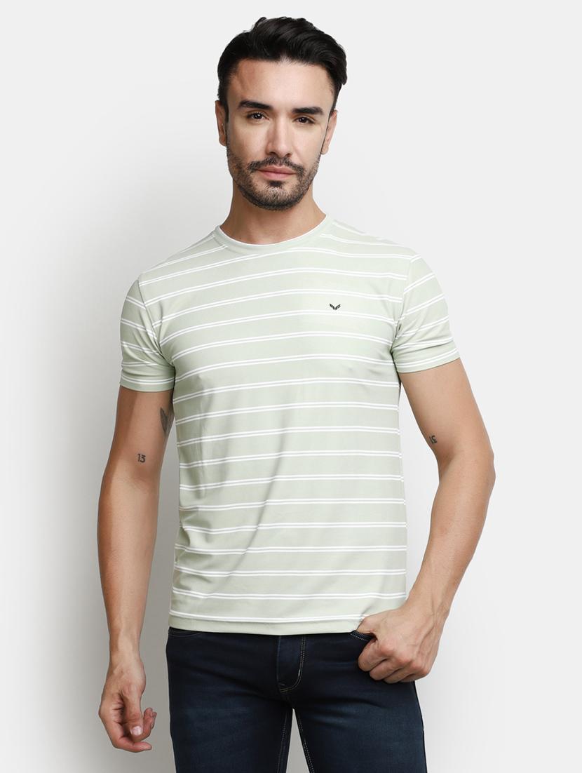 green striped printed regular t-shirt - 20672460 -  Zoom Image - 0