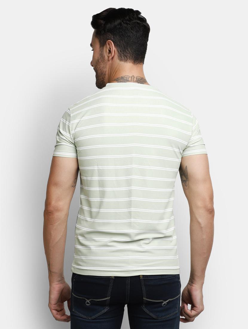 green striped printed regular t-shirt - 20672460 - Standard Image - 3