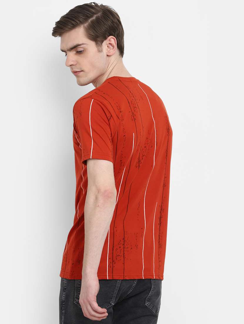 red striped printed casual t-shirt - 20672519 -  Standard Image - 3