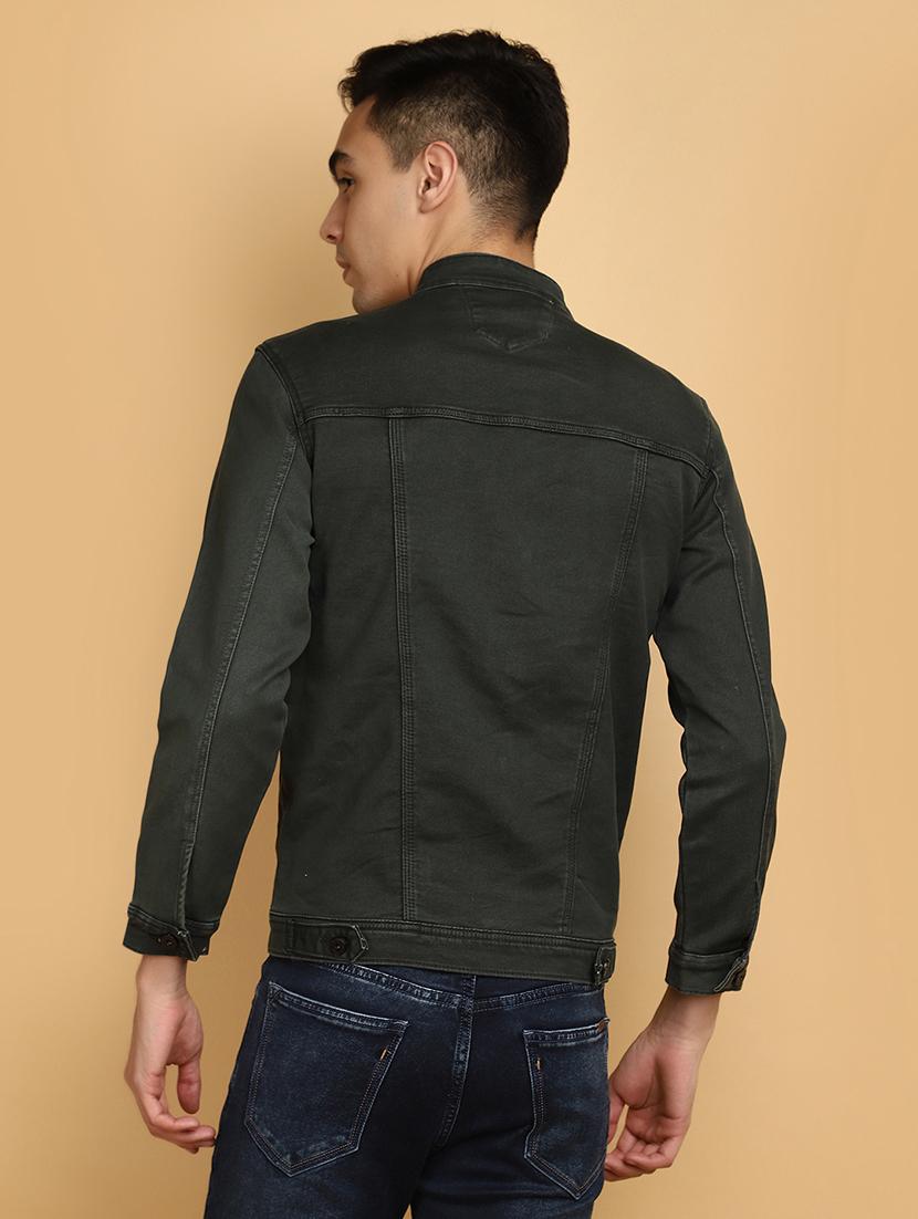 green denim casual jacket - 20673277 - Standard Image - 3