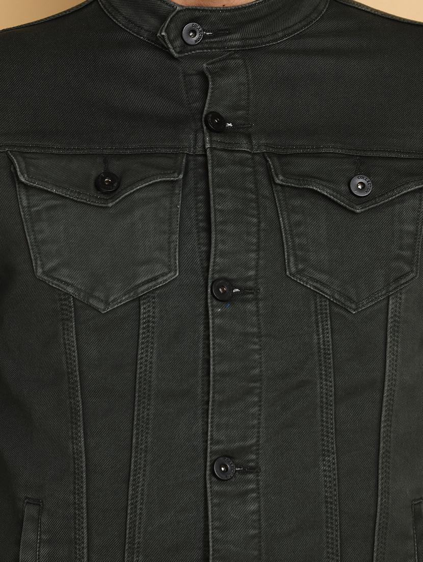 green denim casual jacket - 20673277 - Standard Image - 5