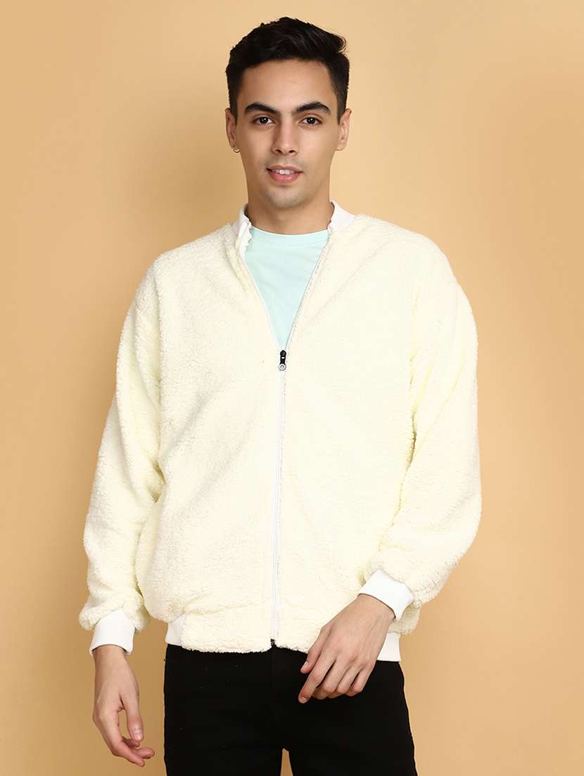 white cotton casual jacket