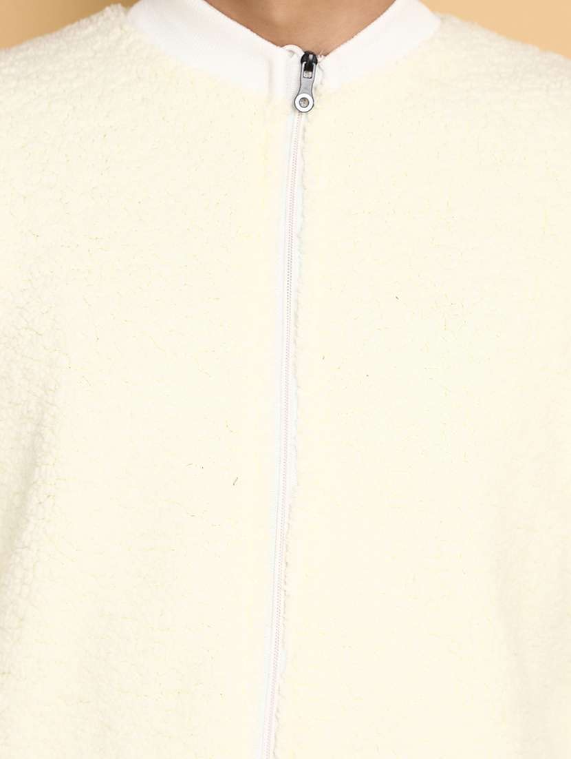 white cotton casual jacket - 20673554 -  Standard Image - 5