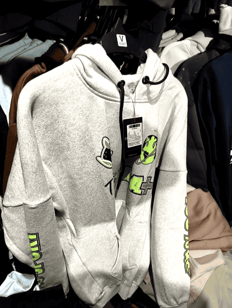 ecru melange polyester cotton fleece sweatshirt - 20674599 - Standard Image - 0