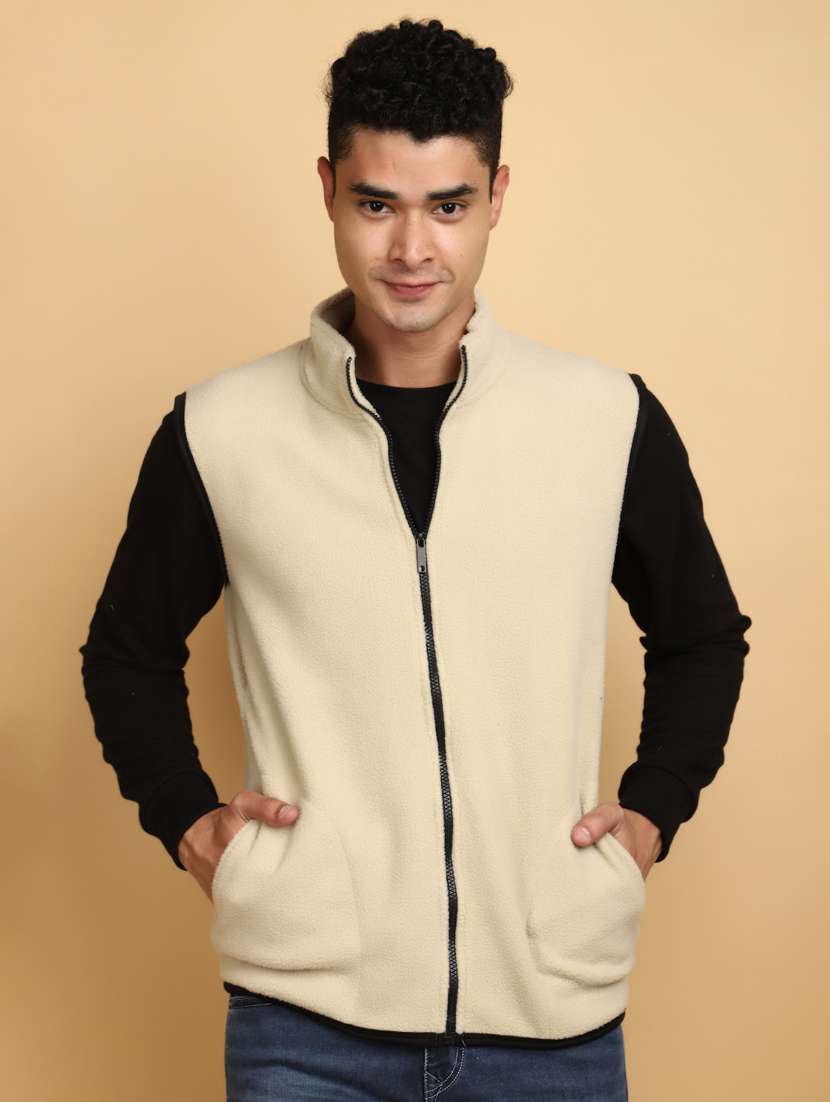 men sleeveless solid sweatshirt