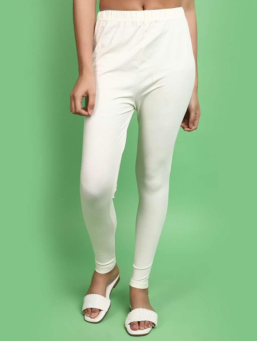 women mid rise solid legging