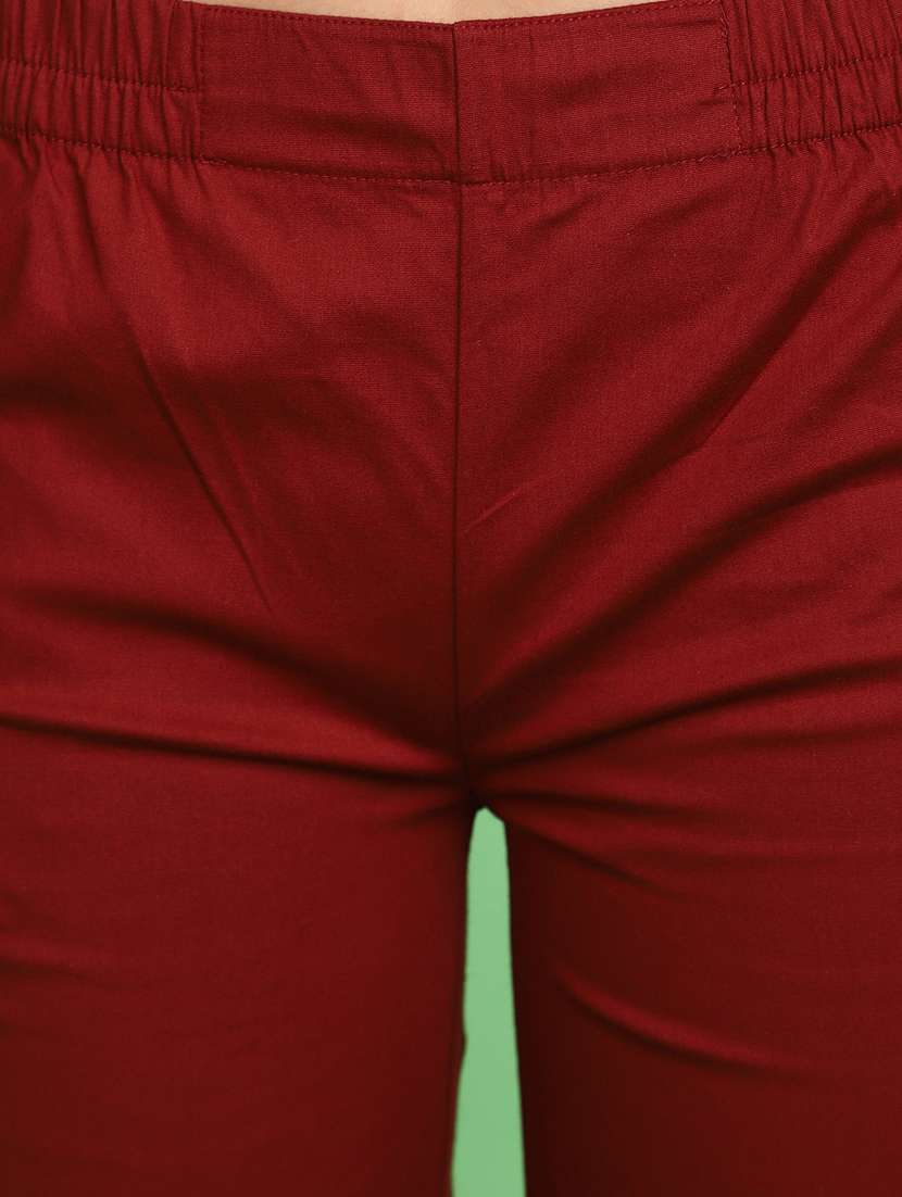 women mid rise solid tapered pant - 20675061 -  Standard Image - 5