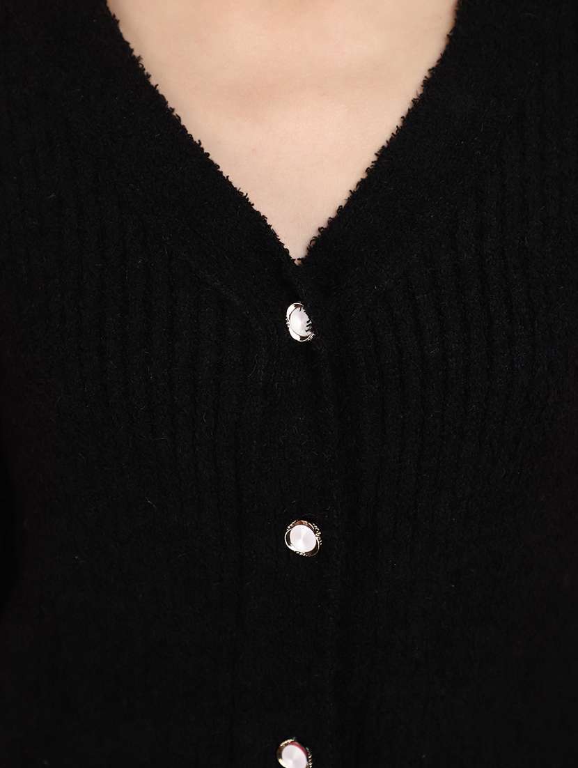 women black long sleeves cardigans - 20676793 - Standard Image - 5