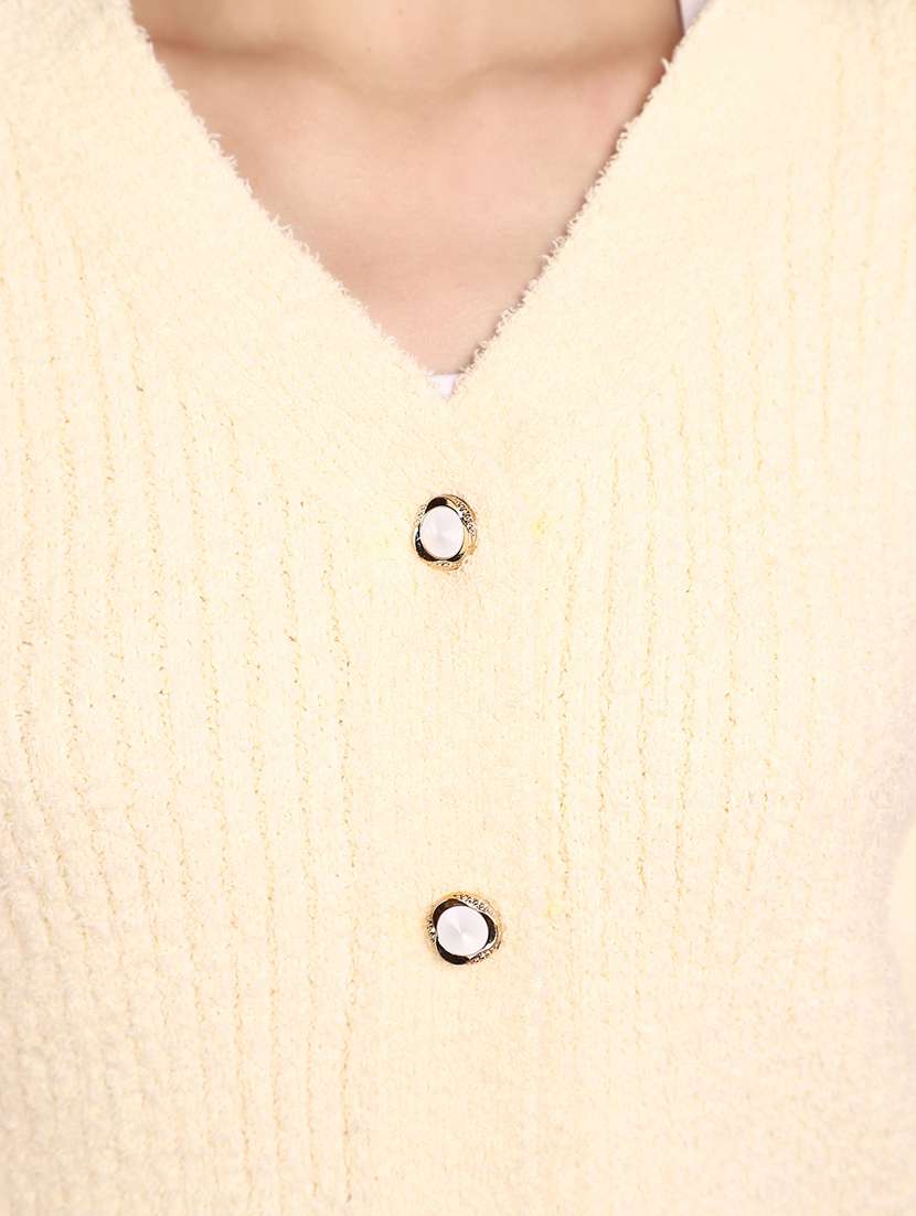 women yellow long sleeves cardigans - 20676794 - Standard Image - 5