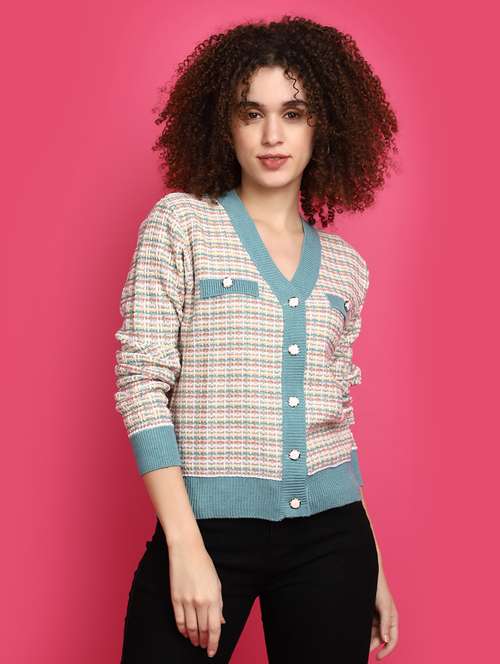 women multi color long sleeves cardigans - 20676950 -  Standard Image - 0