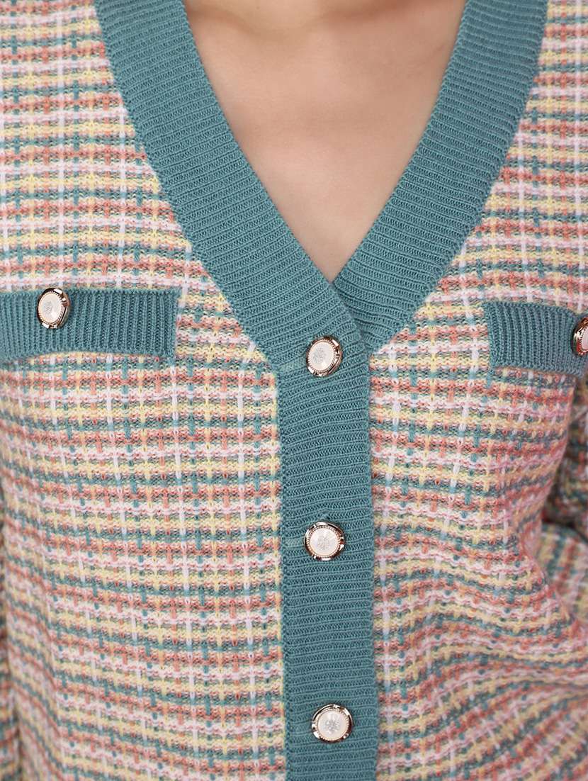 women multi color long sleeves cardigans - 20676950 -  Standard Image - 5