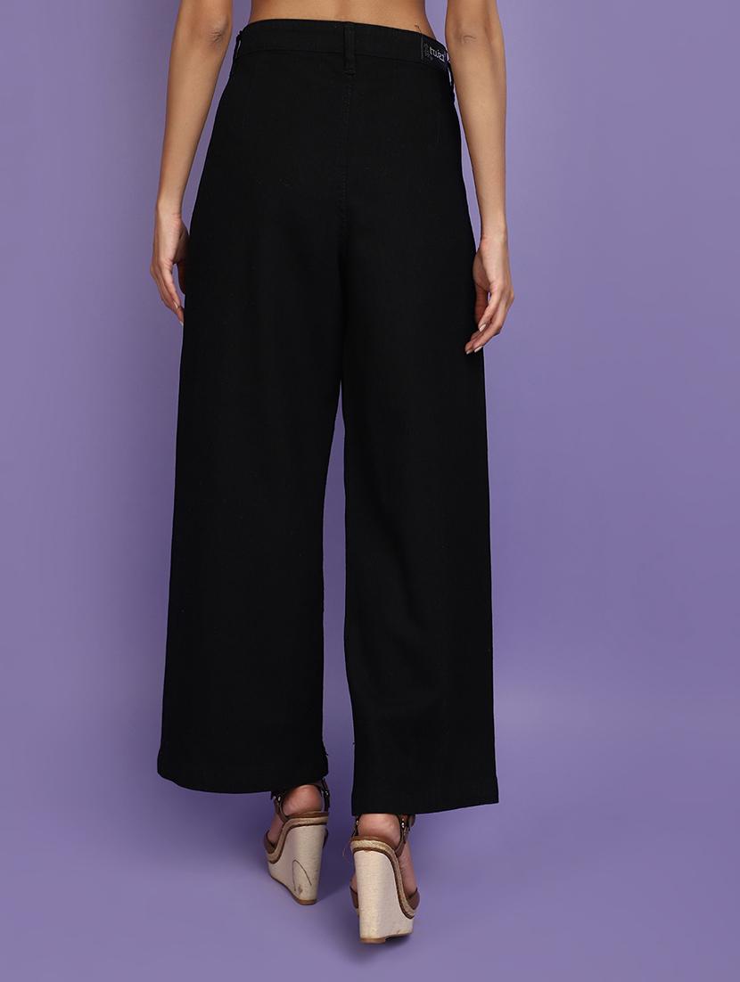 women high rise plain denim jeans - 20679855 - Standard Image - 3
