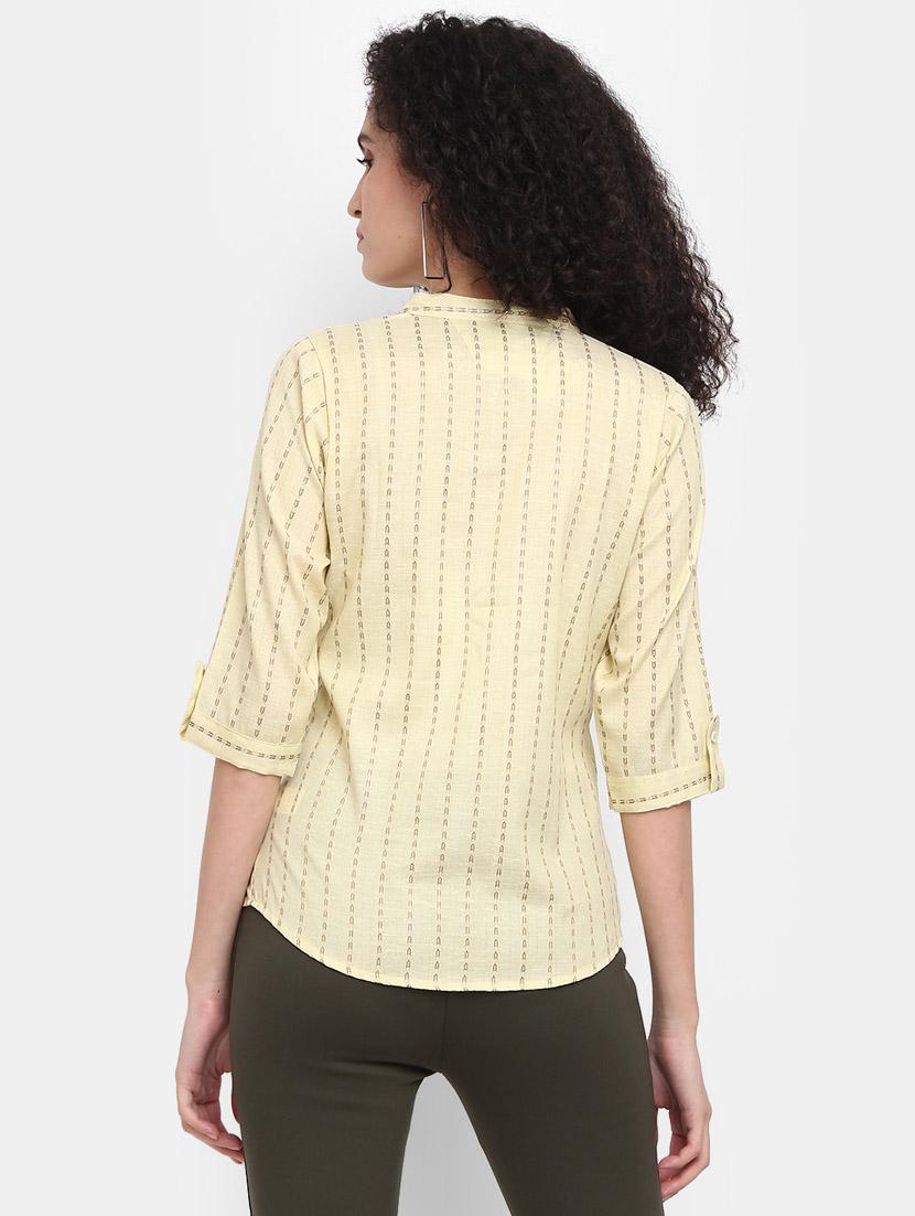 gold rayon a line top - 20681360 - Standard Image - 3
