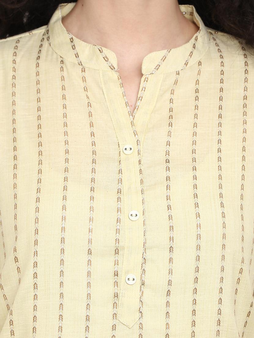gold rayon a line top - 20681360 - Standard Image - 5
