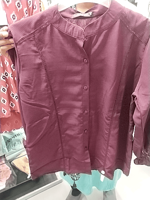 maroon polyester top - 20681413 - Zoom Image - 0
