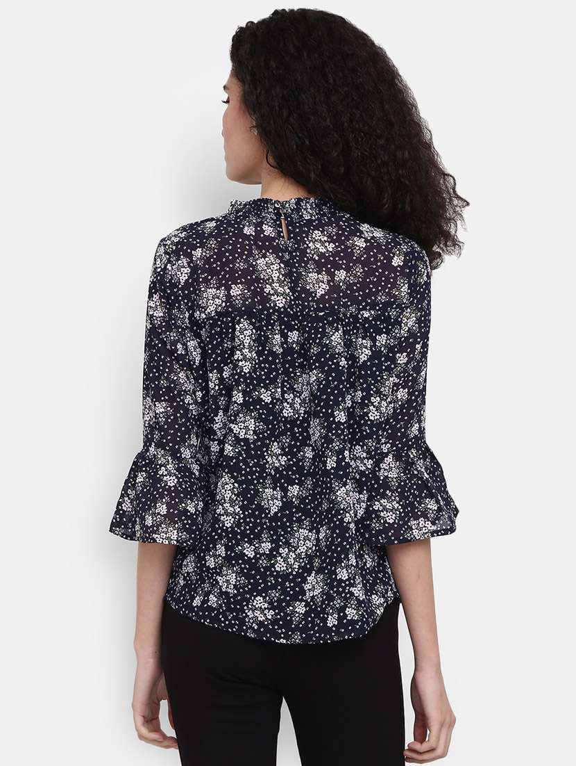 blue cotton a line top - 20681717 -  Standard Image - 3