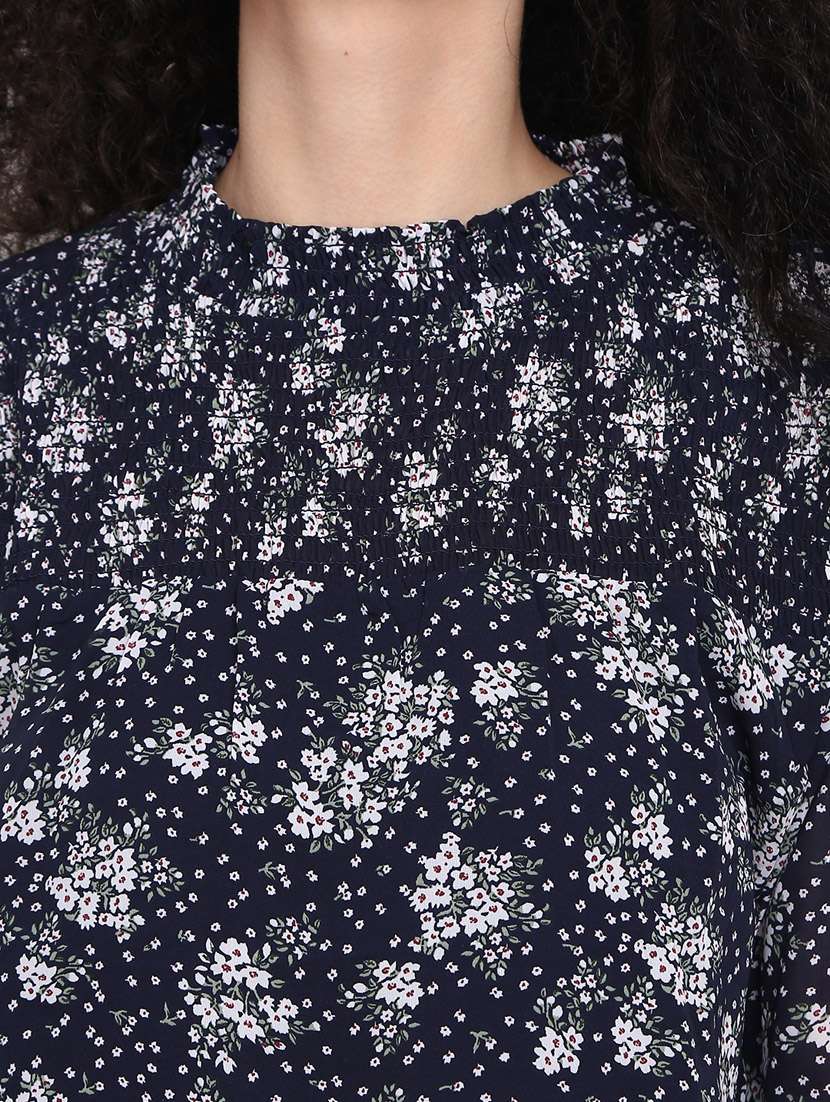 blue cotton a line top - 20681717 -  Standard Image - 5